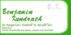 benjamin kundrath business card